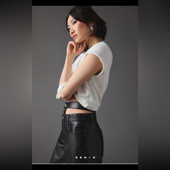 Agolde recycled leather broken waistband jeans - Picture 5 of 7